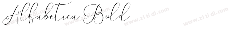 Alfabetica Bold字体转换
